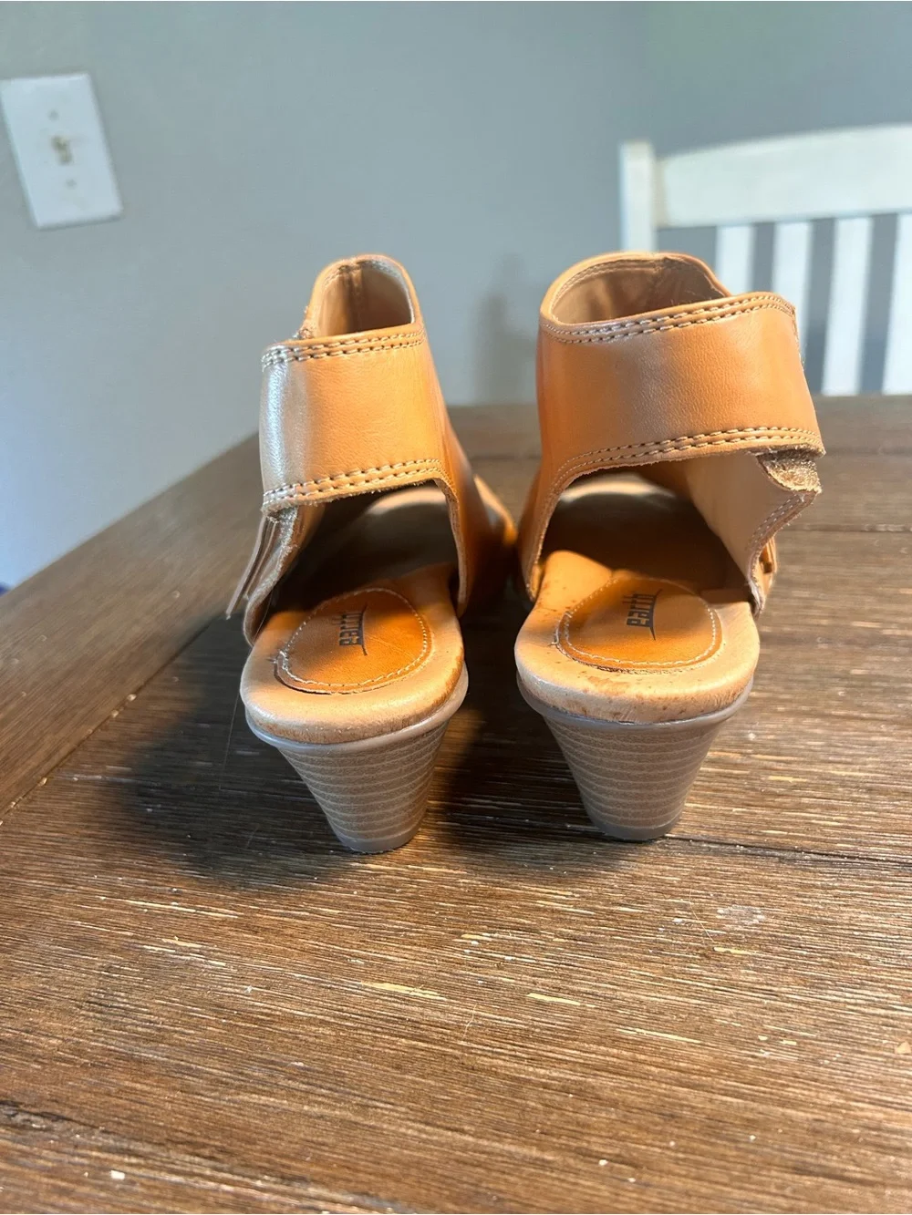 Earth leather Slingback sandal booties size 9b